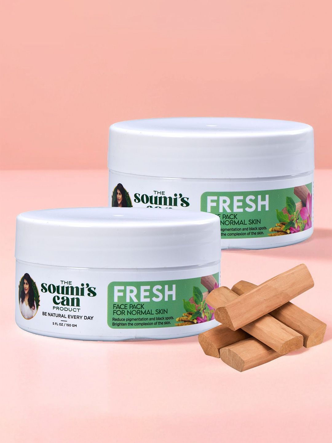 THE SOUMI'S CAN PRODUCT Fresh Set Of 2 Face Pack - 150g Each