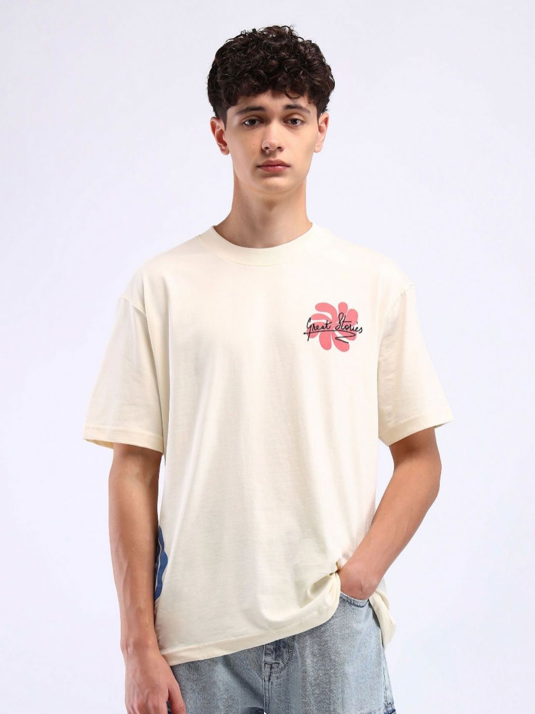 Flying Machine Flying Machine Men Typography Printed Applique T-shirt