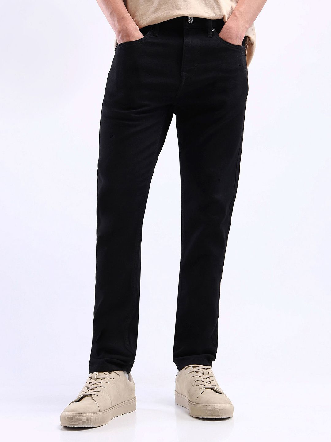 Flying Machine Flying Machine Men Tapered Fit Mid-Rise Stretchable Jeans