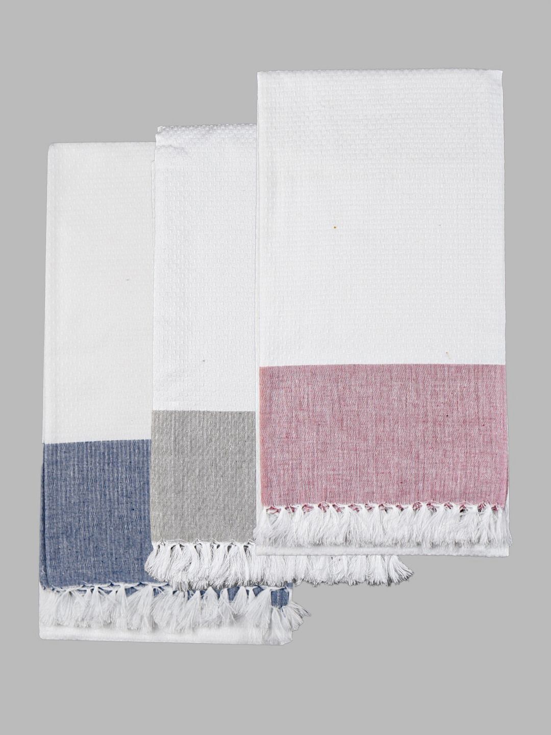 Ramraj Pure Cotton Pack of 3 Solid 180 GSM Bath Towel