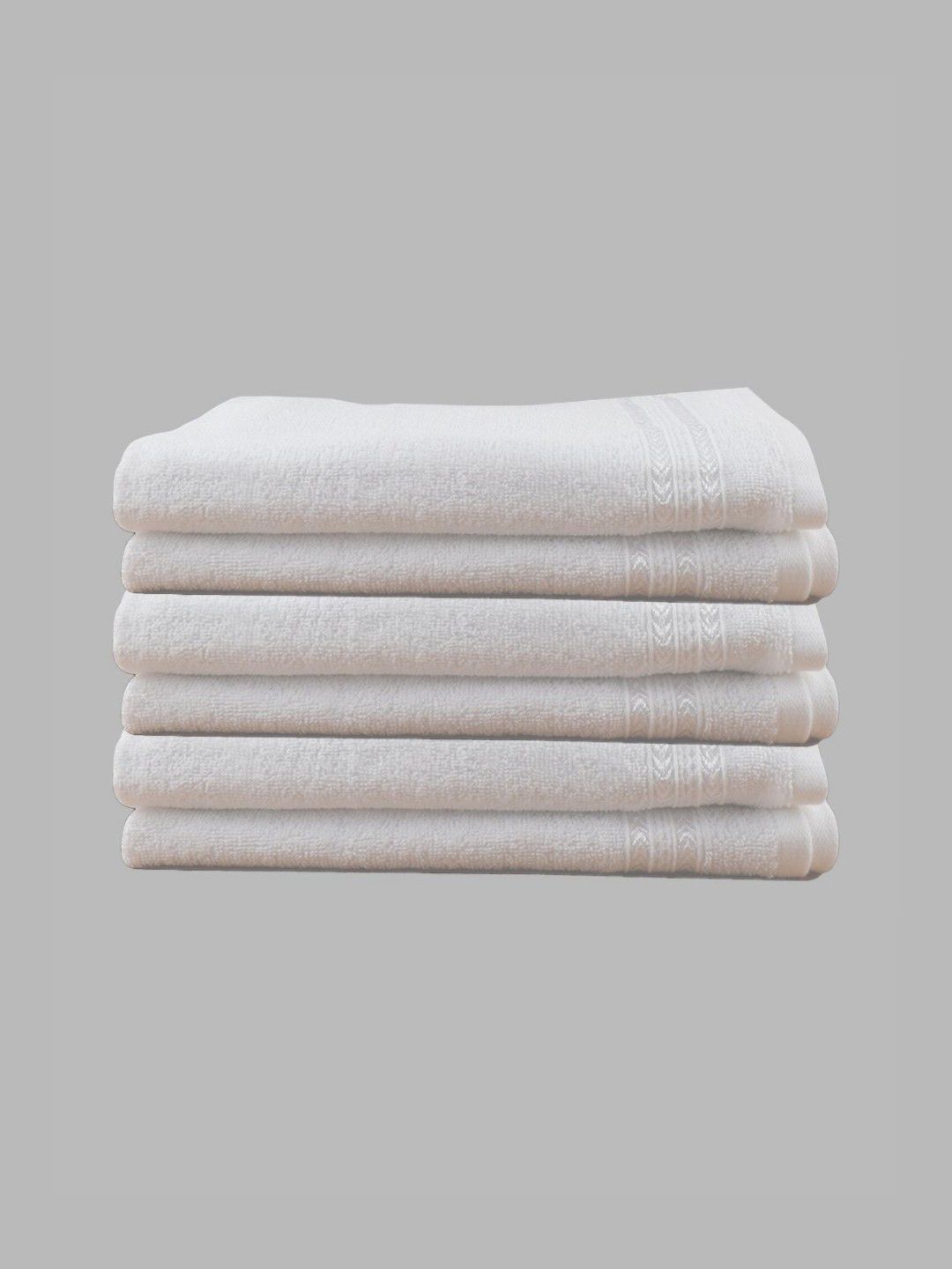 Ramraj Terry Cotton Pack of 6 Solid 450 GSM Hand Towel