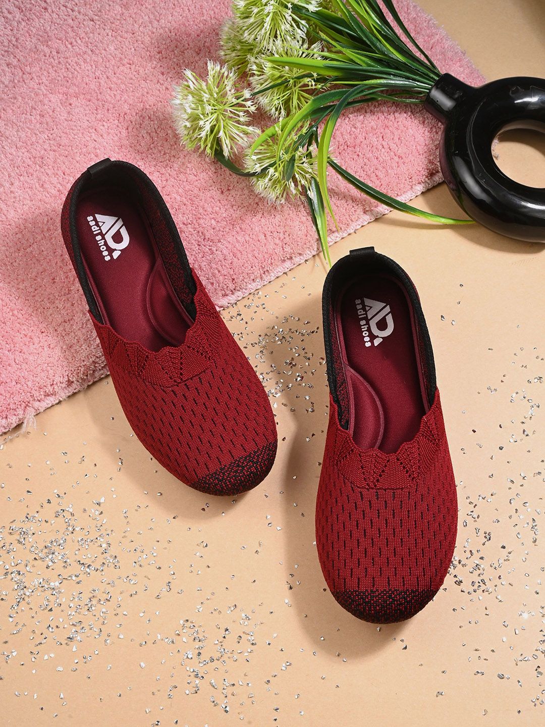 aadi Women Knitted Ballet Flat Jutis