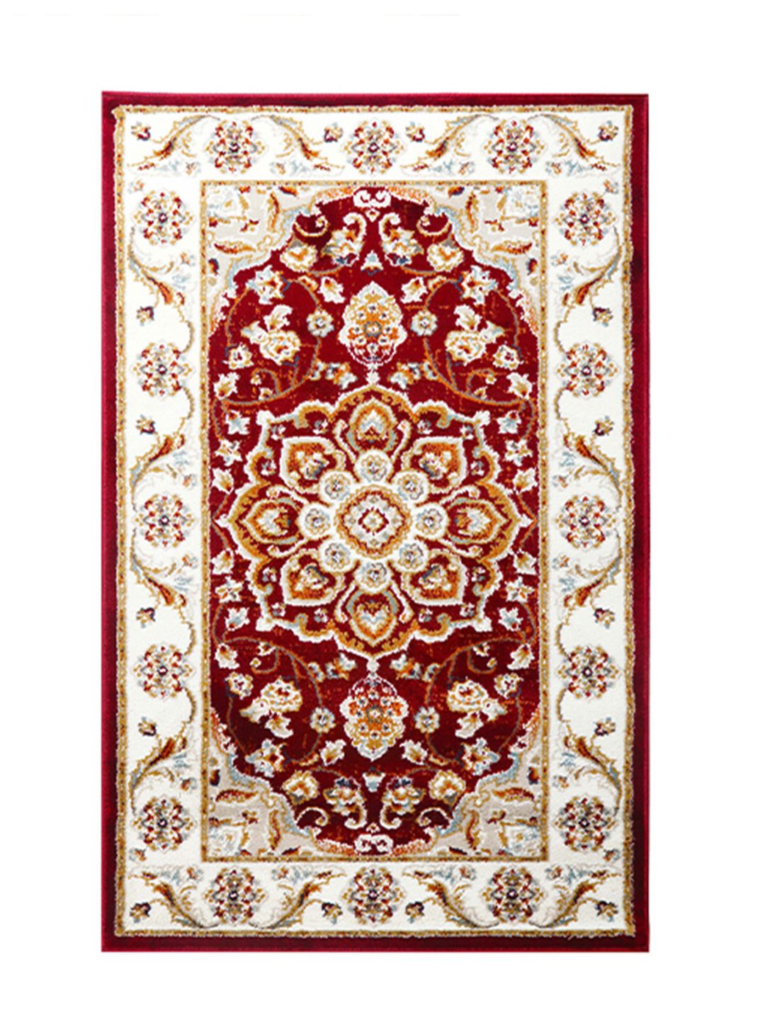 Sapana Carpet-Mats Sapana Carpet-Mats Maroon & Beige Ethnic Motifs Printed Anti-Skid Carpet
