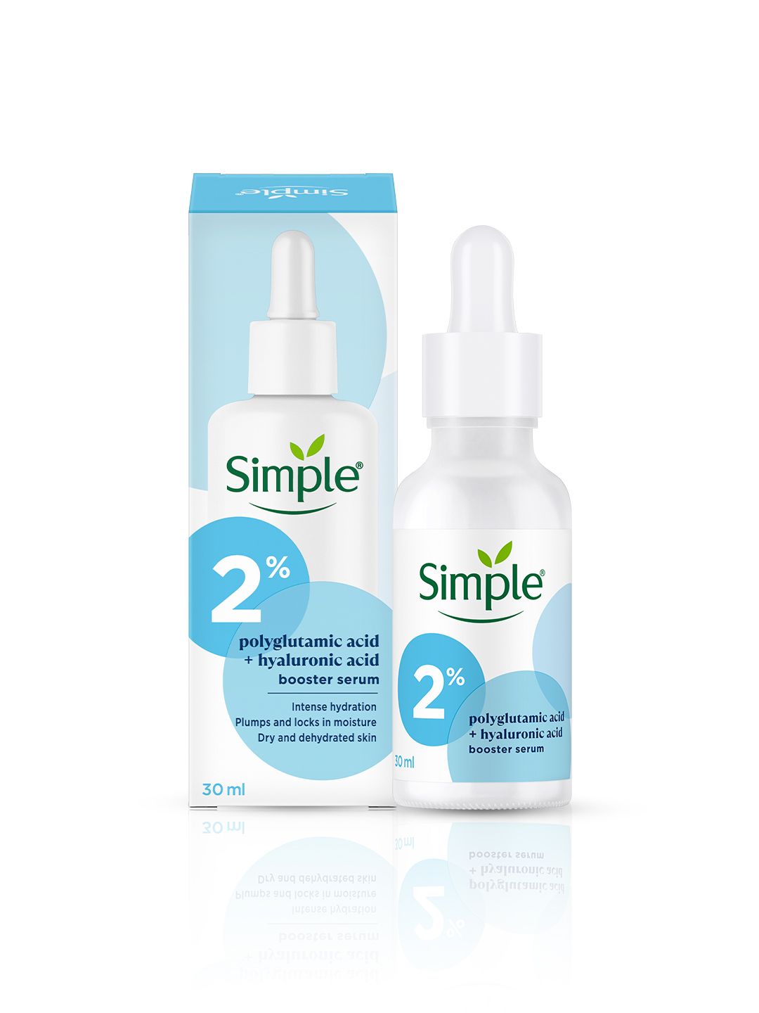 Simple 2% Hyaluronic Acid + Polyglutamic Acid Booster Serum - 30 ml