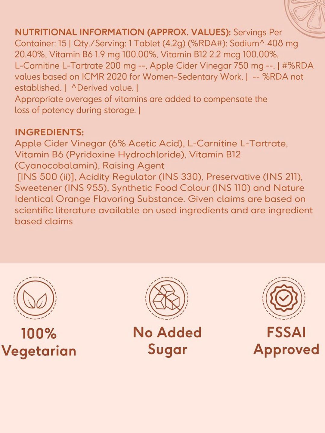 l carnitine vs apple cider vinegar L-Carnitine with Apple Cider Vinegar main image 0