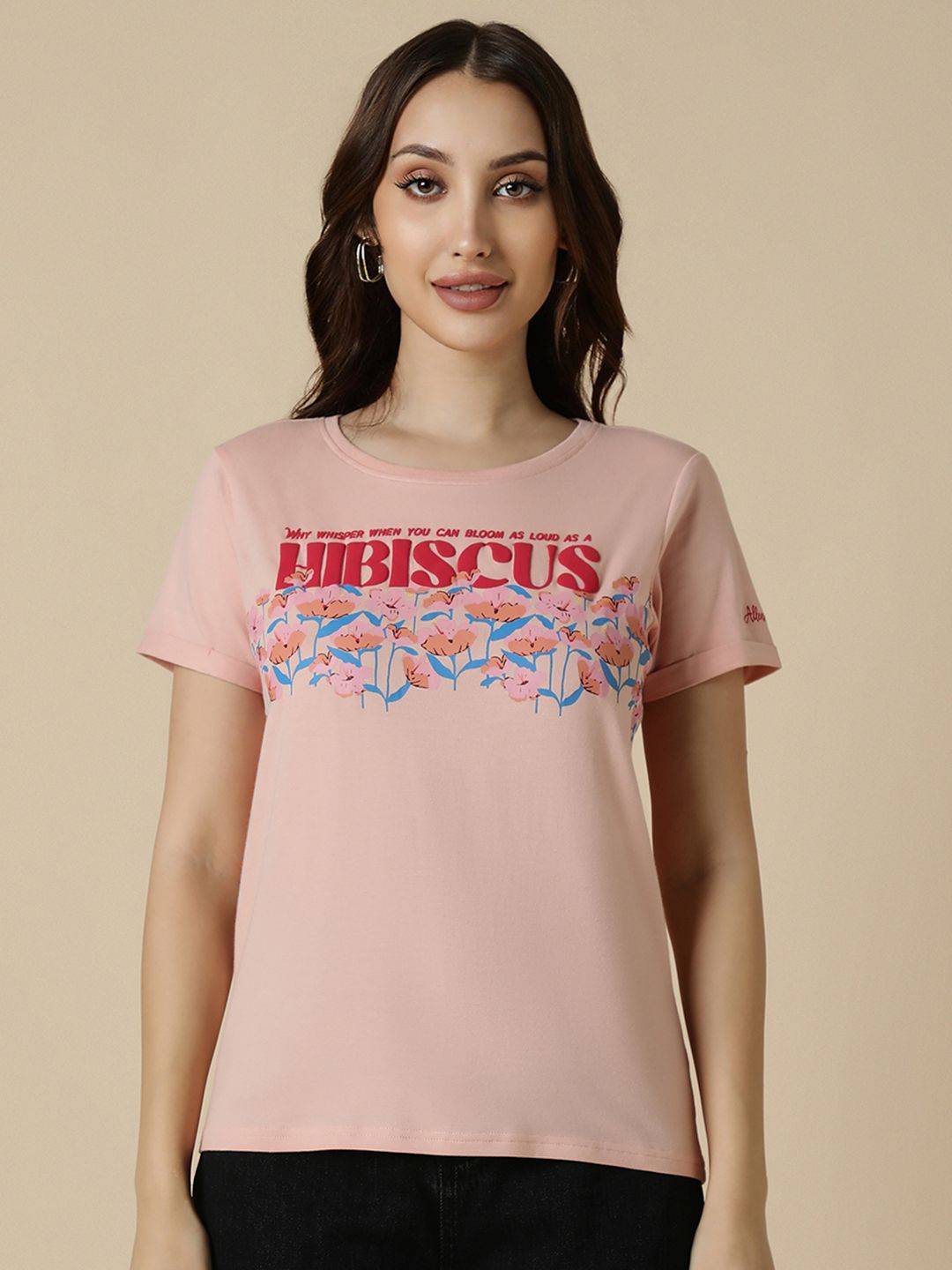 Allen Solly Woman Typography Printed T-shirt