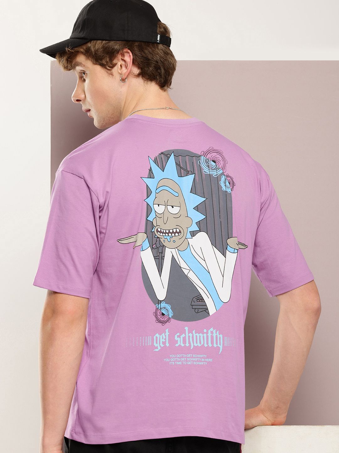 Kook N Keech Rick & Morty Printed Drop-Shoulder Sleeves Pure Cotton T-shirt