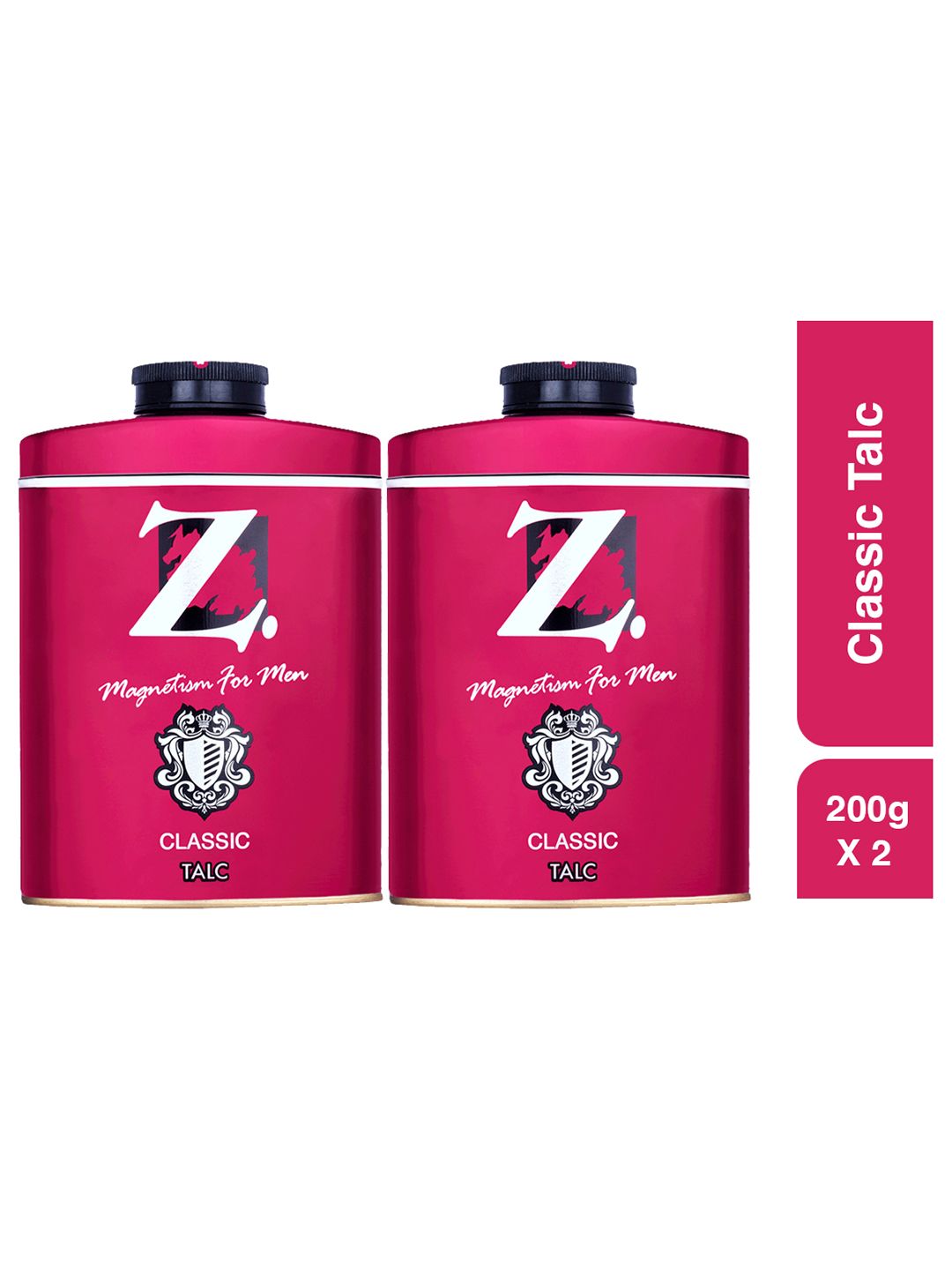 Buy Z-MAGNETISM FOR MEN Set of 2 Classic Talcum Powder - 200 g