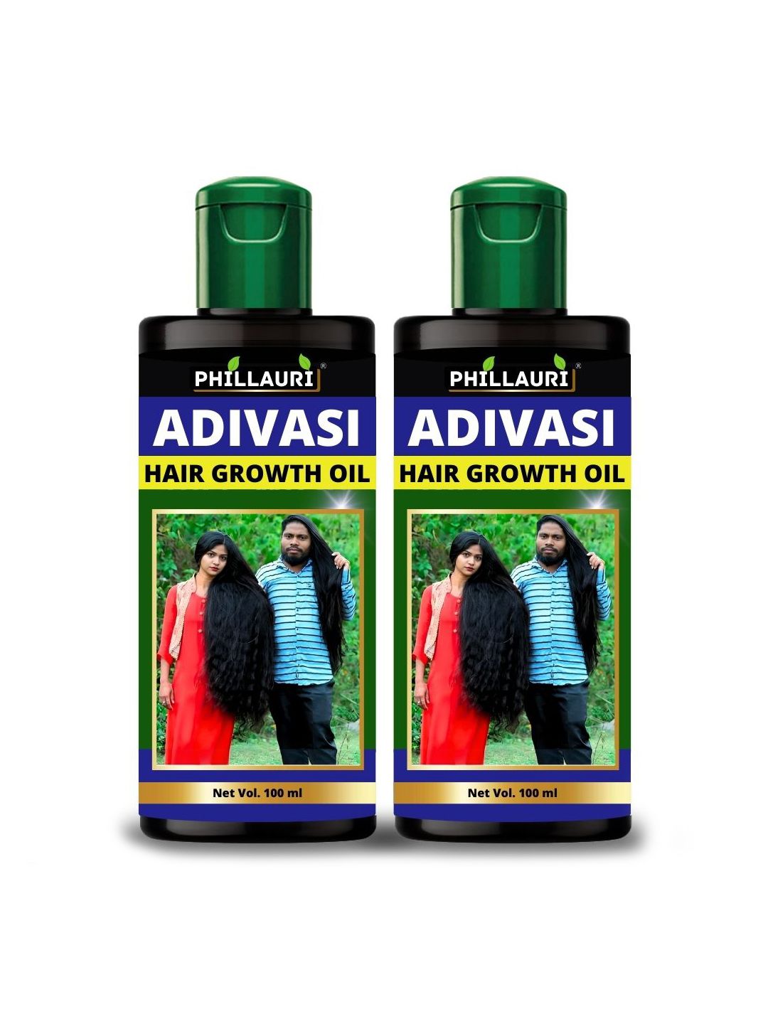 Phillauri Set of 2 Adivasi Hair Growth Oil with Amla & Neem for Healthy Hair - 100 ml each