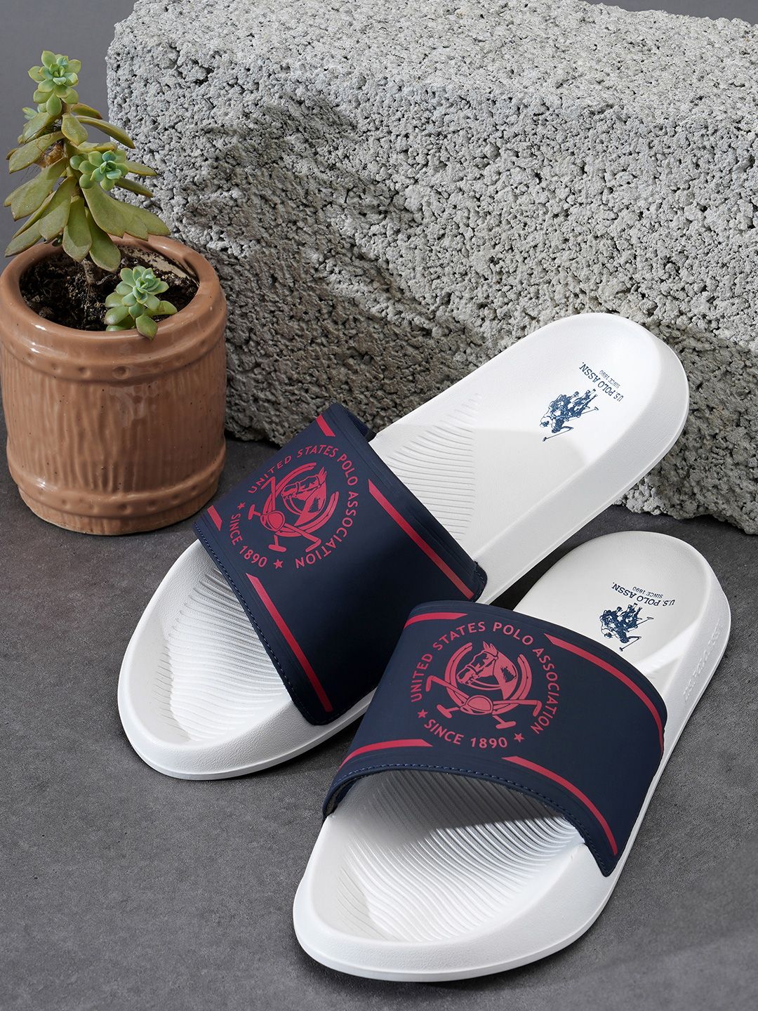 U.S. Polo Assn. Zane 5.0 Navy comfort Sliders