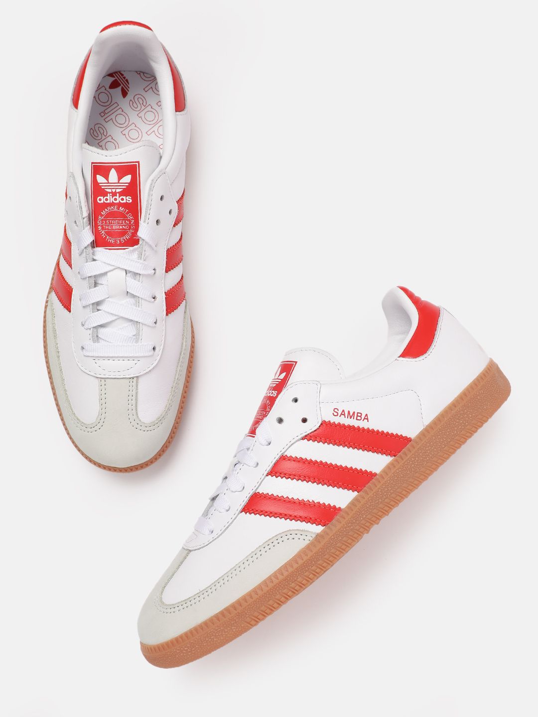 Buy ADIDAS Originals Women Samba Og Striped Leather Sneakers - Casual Shoes  for Women 30422926 | Myntra