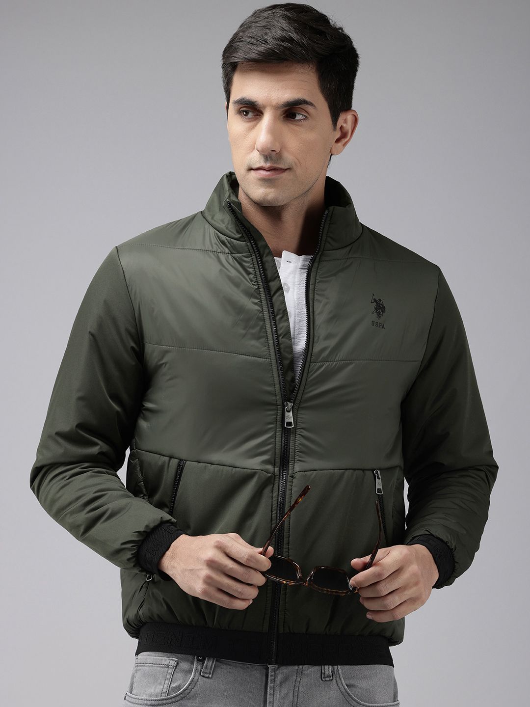 U.S. Polo Assn. Denim Co. Mock Collar Padded Jacket