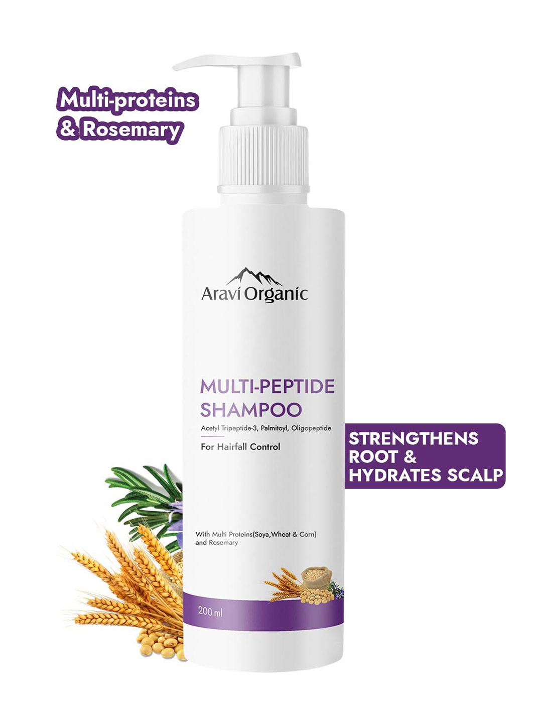 Aravi Organic Multi Peptide Hairfall Shampoo - 200 ml