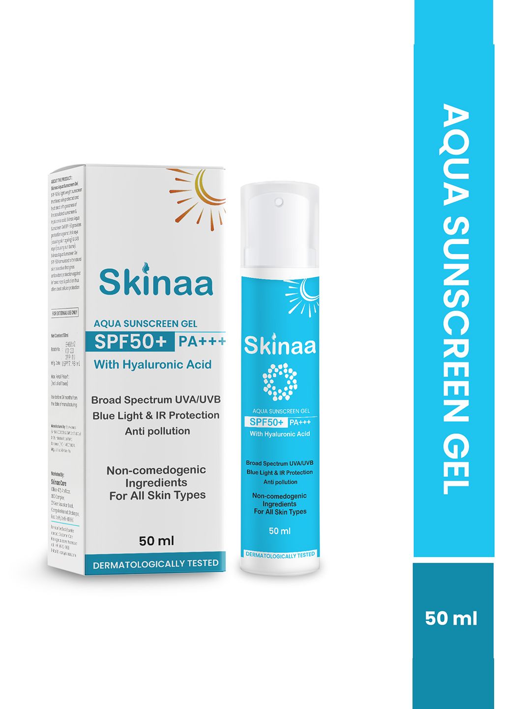 SKINAA Aqua SPF 50+ PA+++ Sunscreen with Hyaluronic Acid - 50 ml