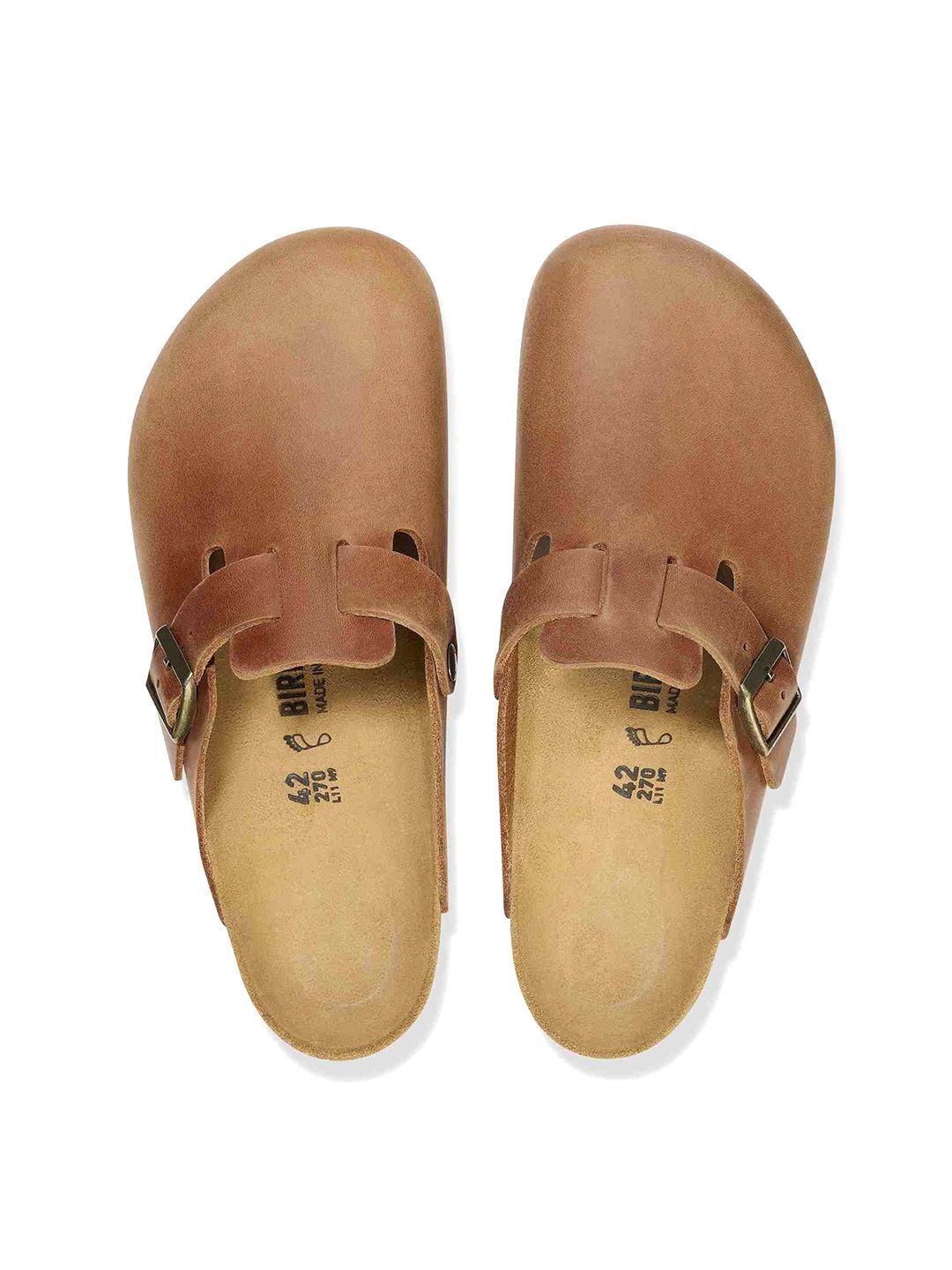 Buy Birkenstock Boston Unisex Narrow Width Brown Leather Sandal
