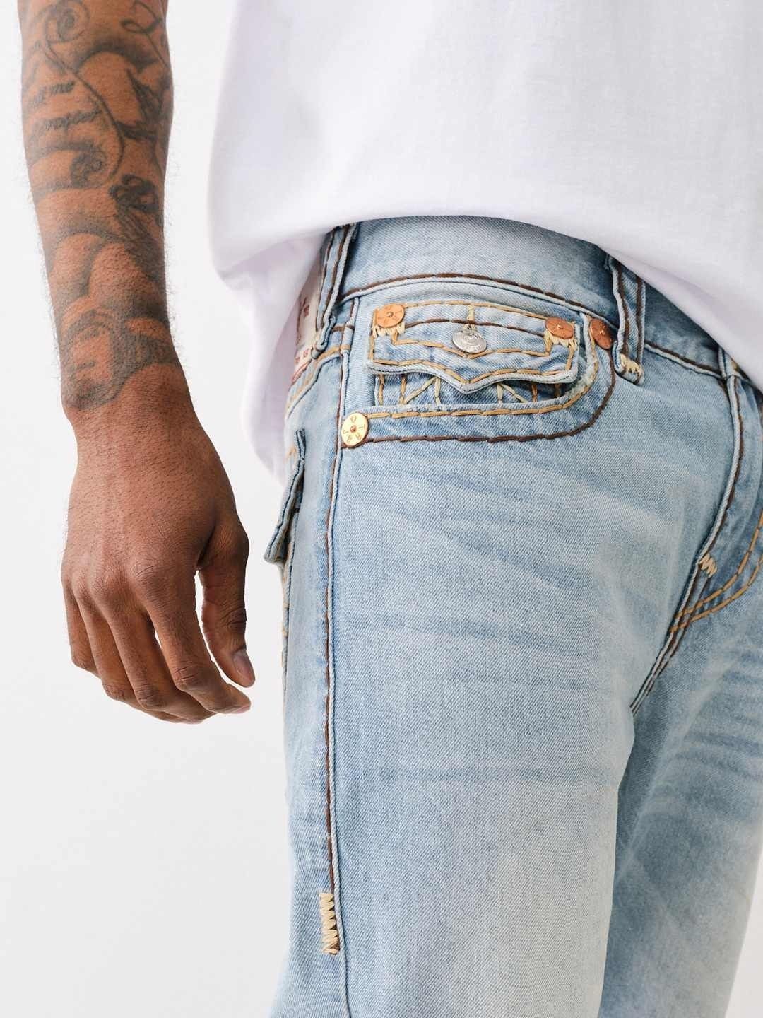 Buy True Religion Super T Joey Flare Fit Mid-Rise Washed Jeans