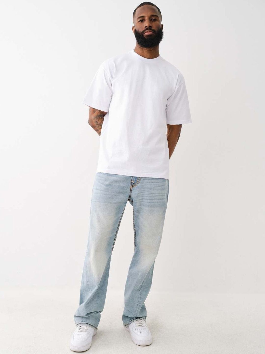 Buy True Religion Super T Joey Flare Fit Mid-Rise Washed Jeans