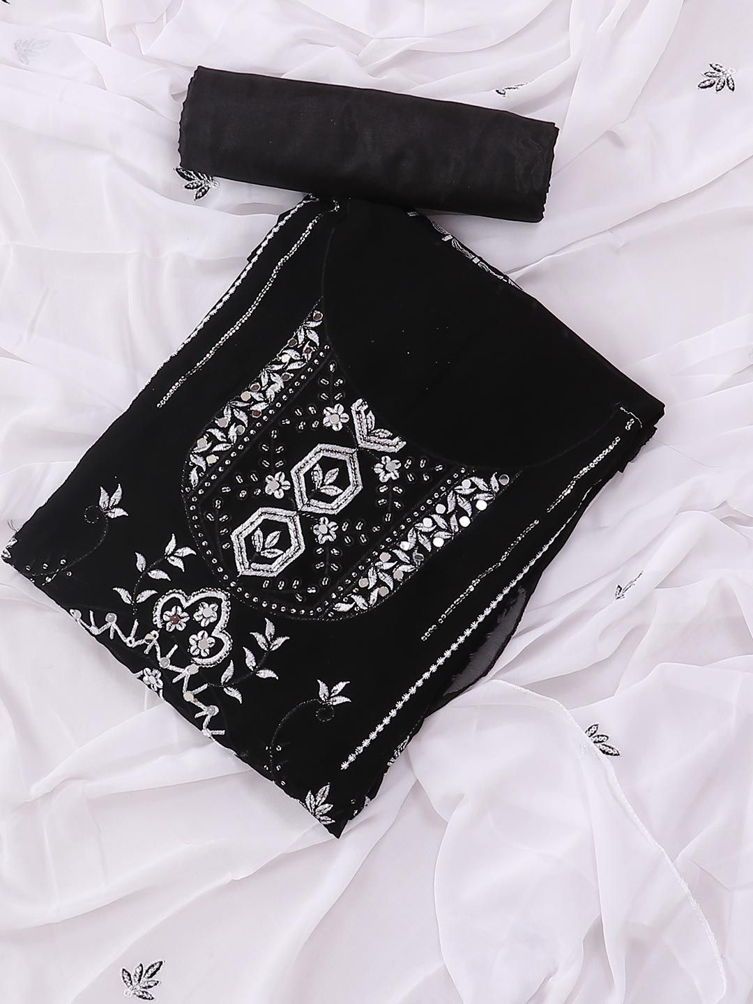 SALWAR STUDIO Embroidered Unstitched Dress Material