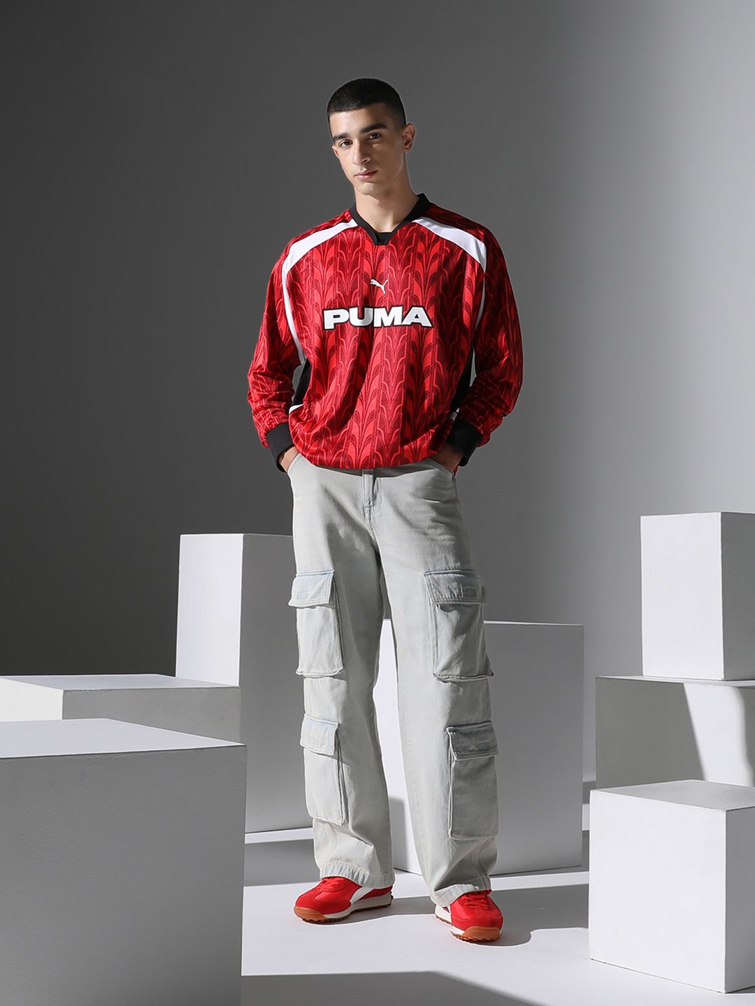 Buy Puma Unisex Football Longsleeve Relaxed Fit Jersey - Tshirts