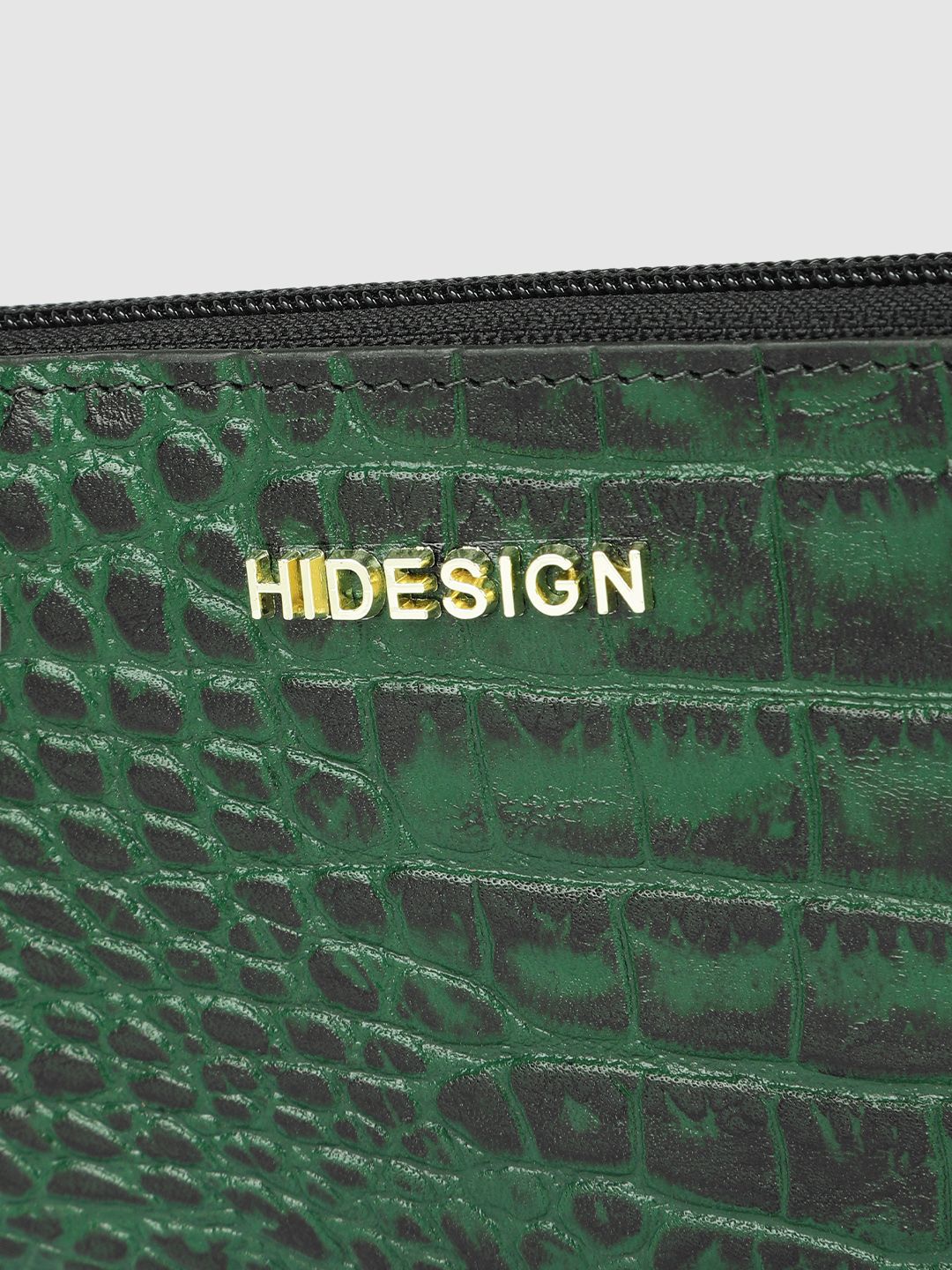 Buy Hidesign Women MOROCCO Croc Textured Leather Zip Around Wallet