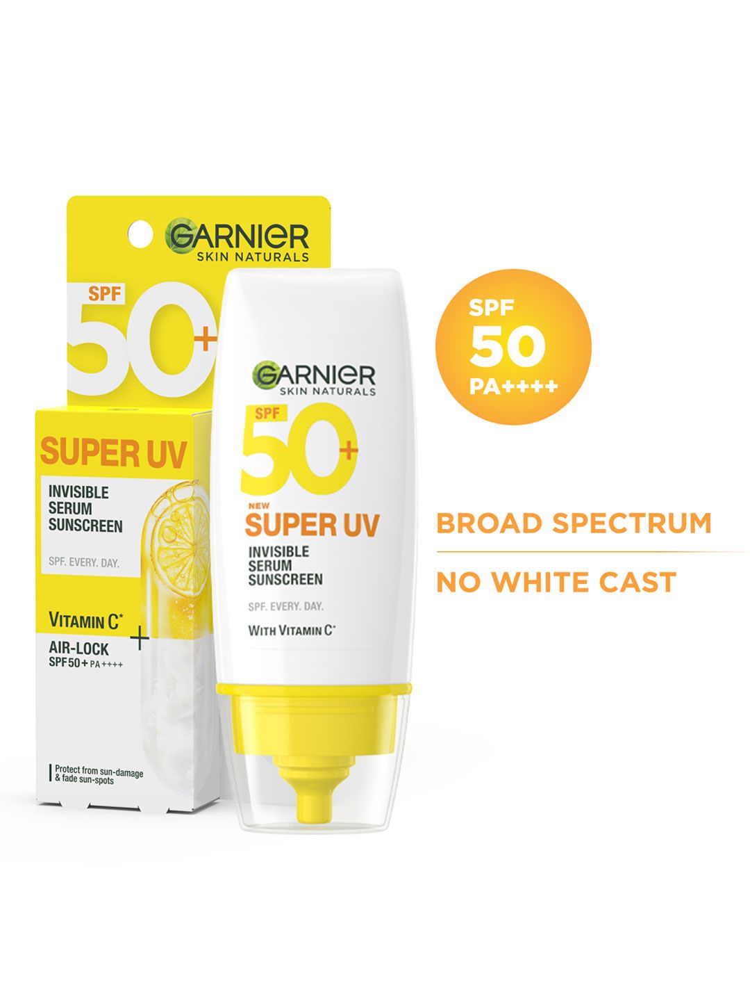 Garnier Super UV Invisible Serum Sunscreen SPF50 PA++++ - 99% Sun Damage Protection - 30ml