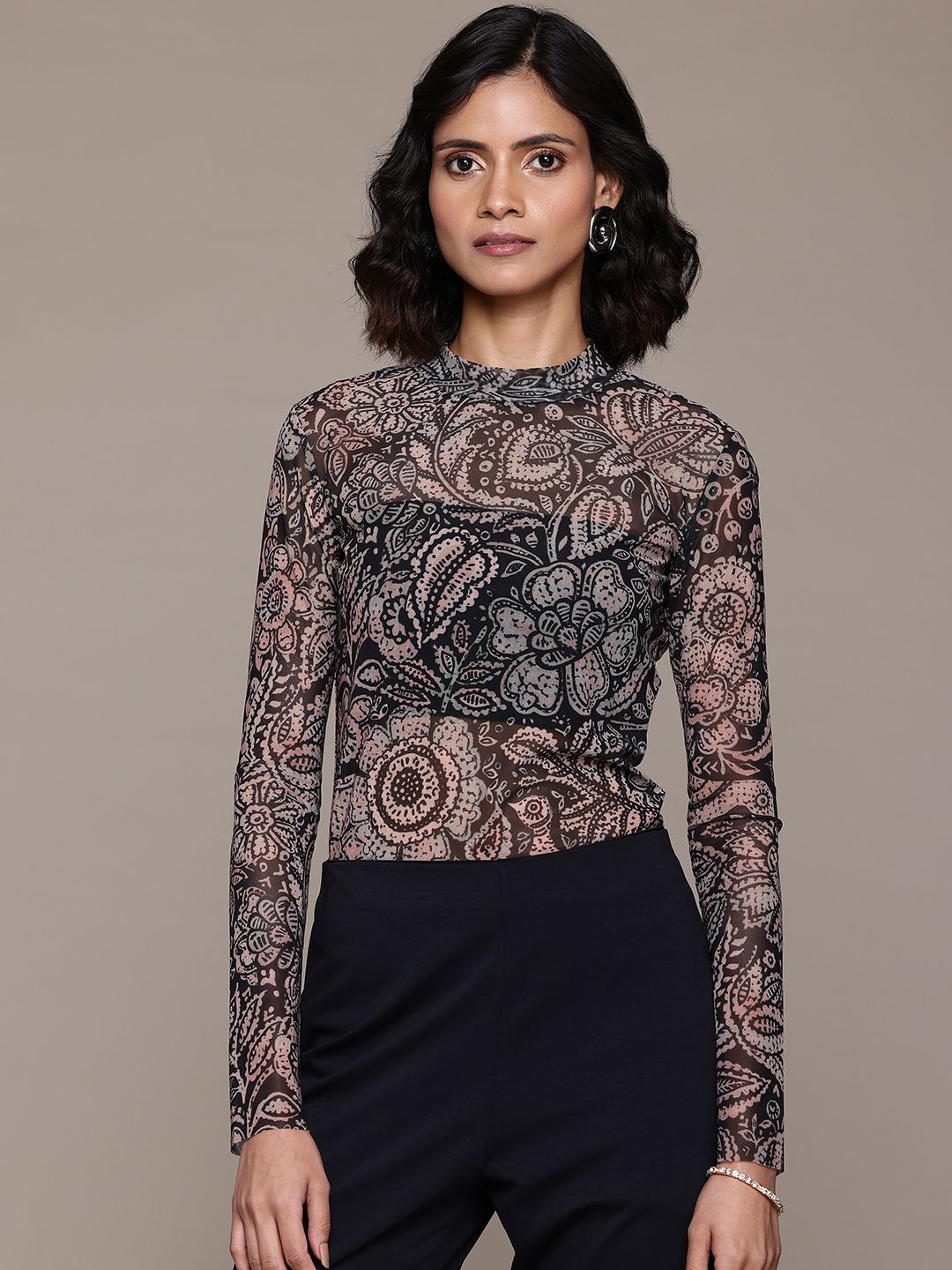 Label Ritu Kumar Valerie Floral Printed Bodysuit