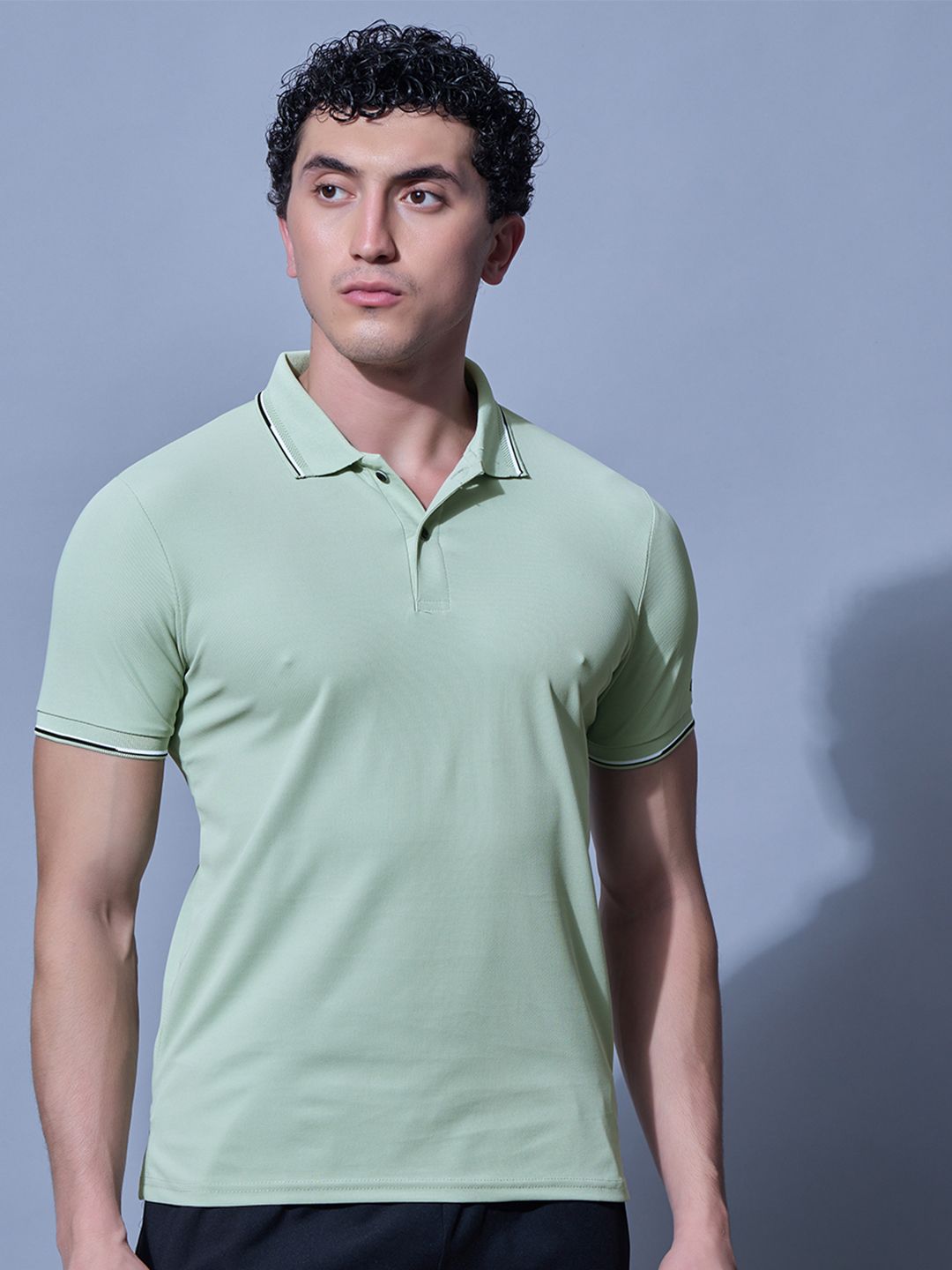 SPORT SUN Men Polo Collar Dri-FIT Pockets T-shirt
