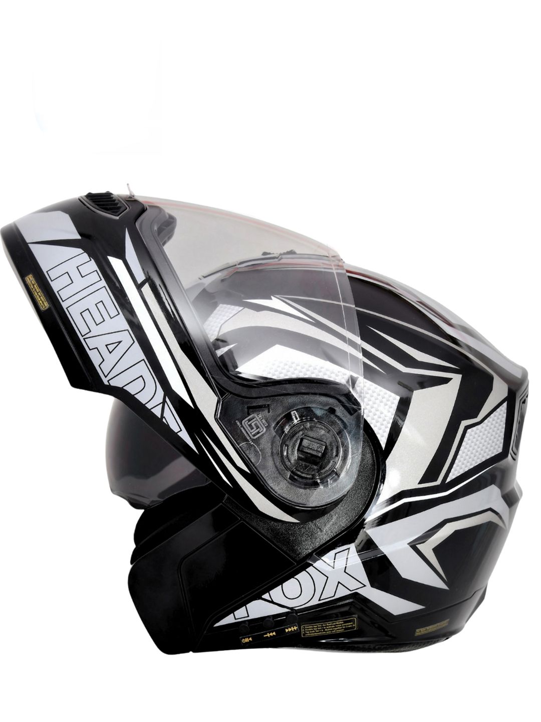 HEADFOX Metro N2 Smart Bluetooth Calls Music Voice Asst. DV Helmet with Flash Lights