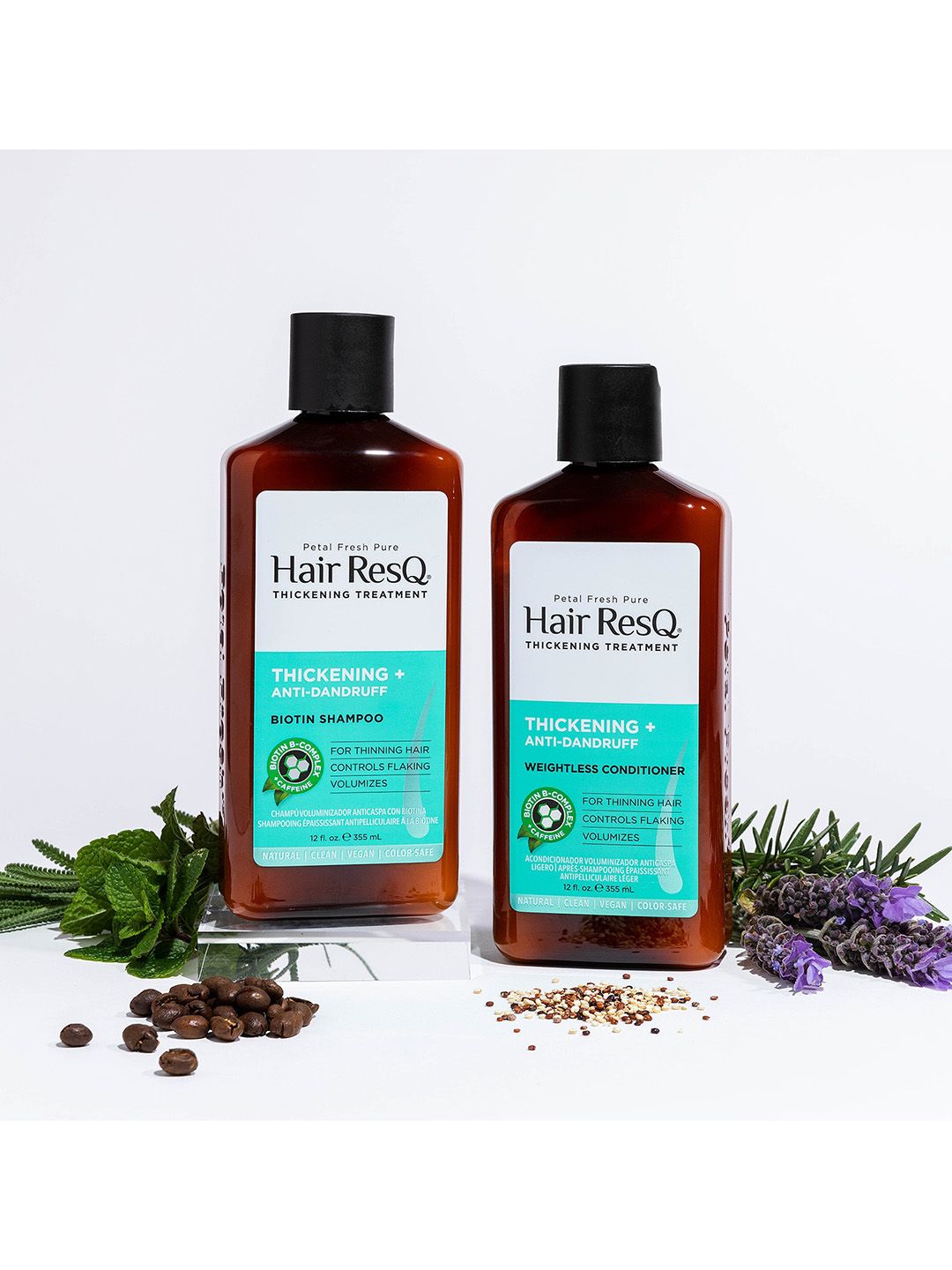 Petal Fresh Pure Hair Resq Thickening Anti Dandruff Shampoo -355 ml