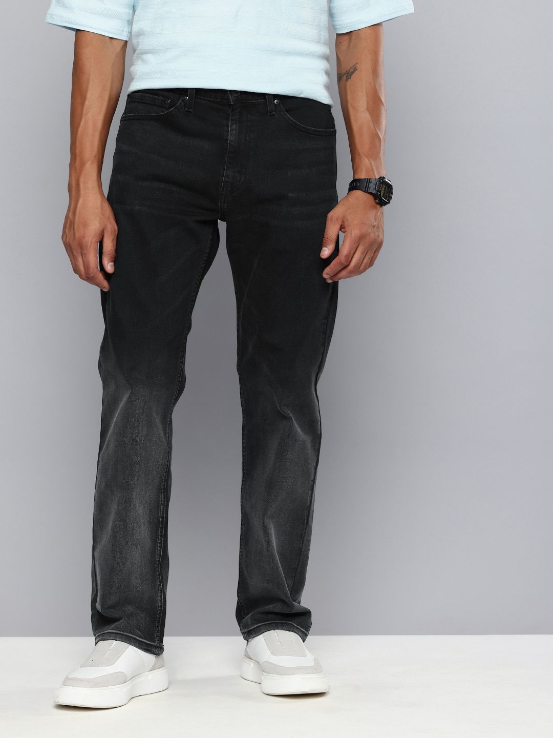 Levis Men 505 Light Fade Ombre Effect Stretchable Jeans