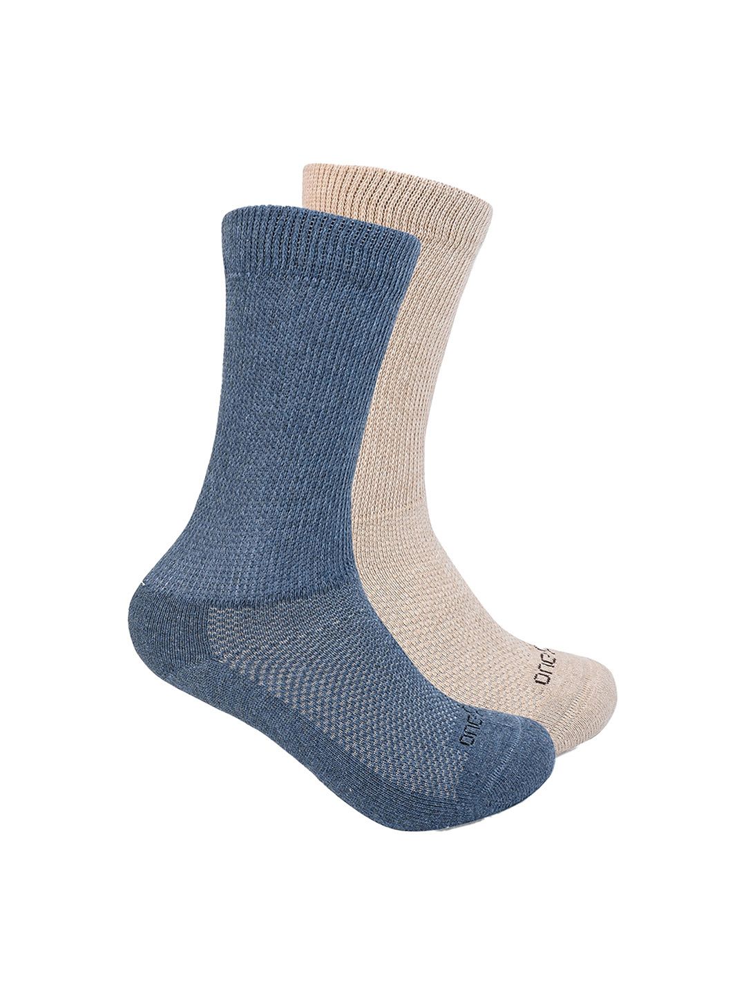 One8 Men Pack Of 2 Printed Cotton Calf Length Socks