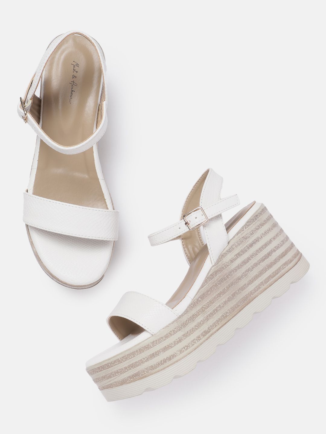 Mast & Harbour Textured Flatform Heels