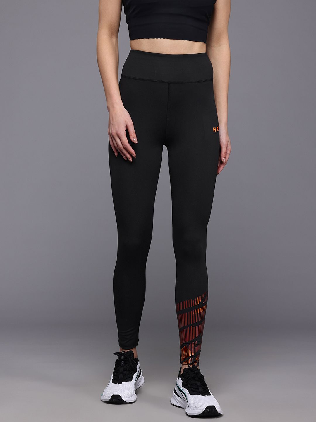 Rapid Dry Training Tights HRX by Hrithik Roshan Women Abstract Printed Rapid Dry Training Tights