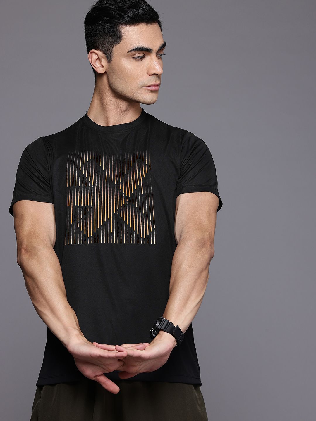 HRX by Hrithik Roshan Rapid Dry Printed Training T-Shirt