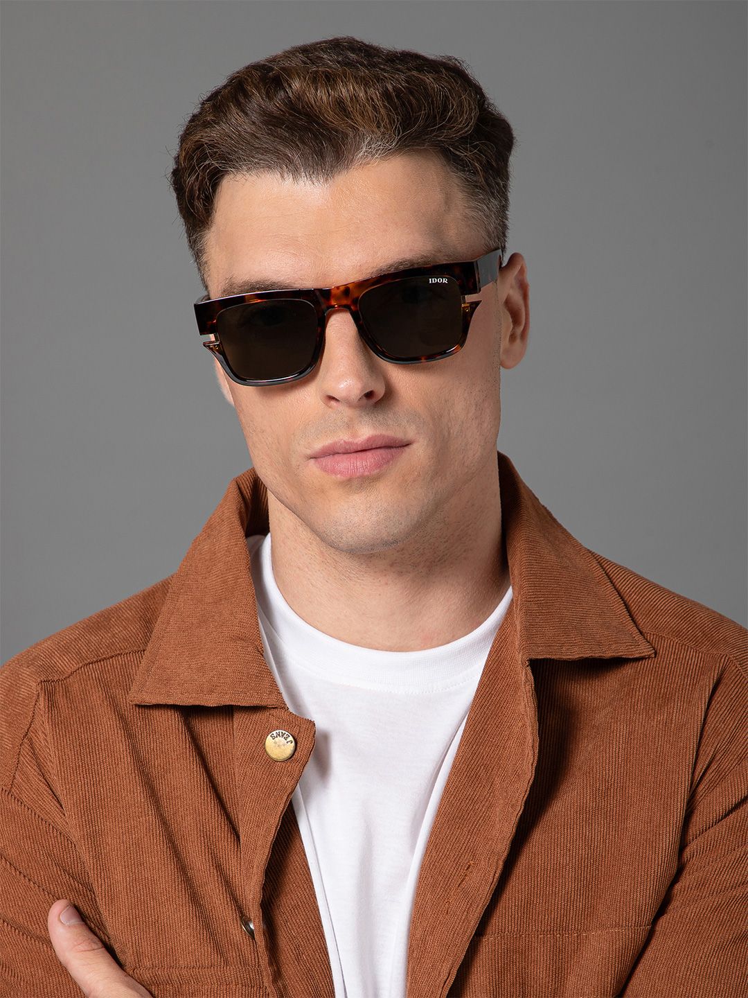 IDOR Unisex Square Sunglasses with UV Protected Lens IDOR-98245-C4