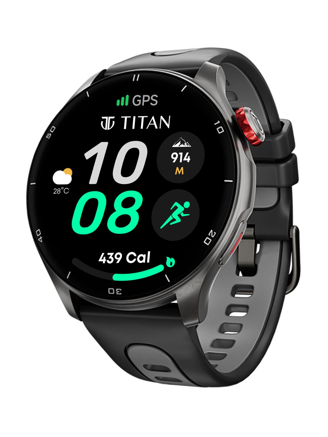 Titan Celestor 1.43 AMOLED Display GPS Piezoelectric Crown BT Calling 3ATM Smart Watch