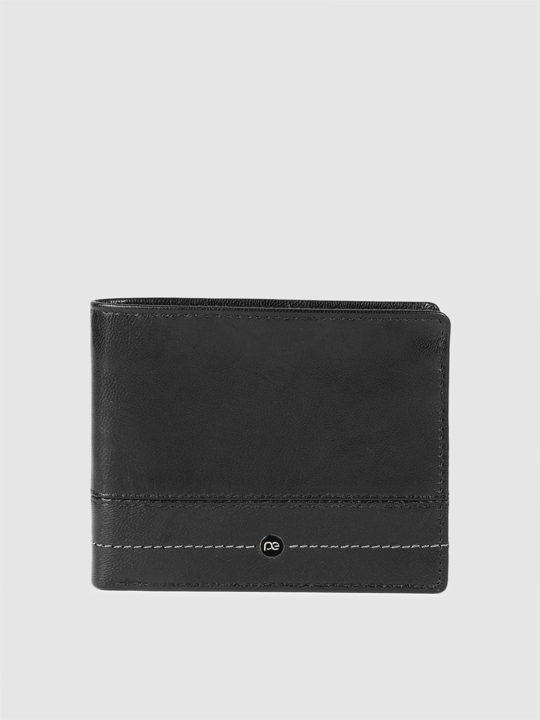 Peter England Men Self-Design Leather Two Fold Wallet