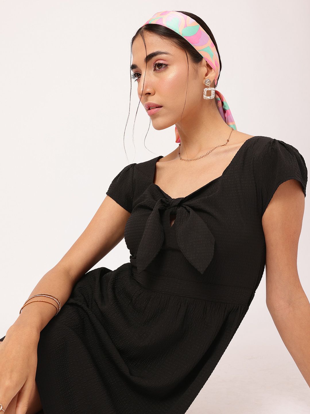 DressBerry X fwd Seersucker A-Line Dress
