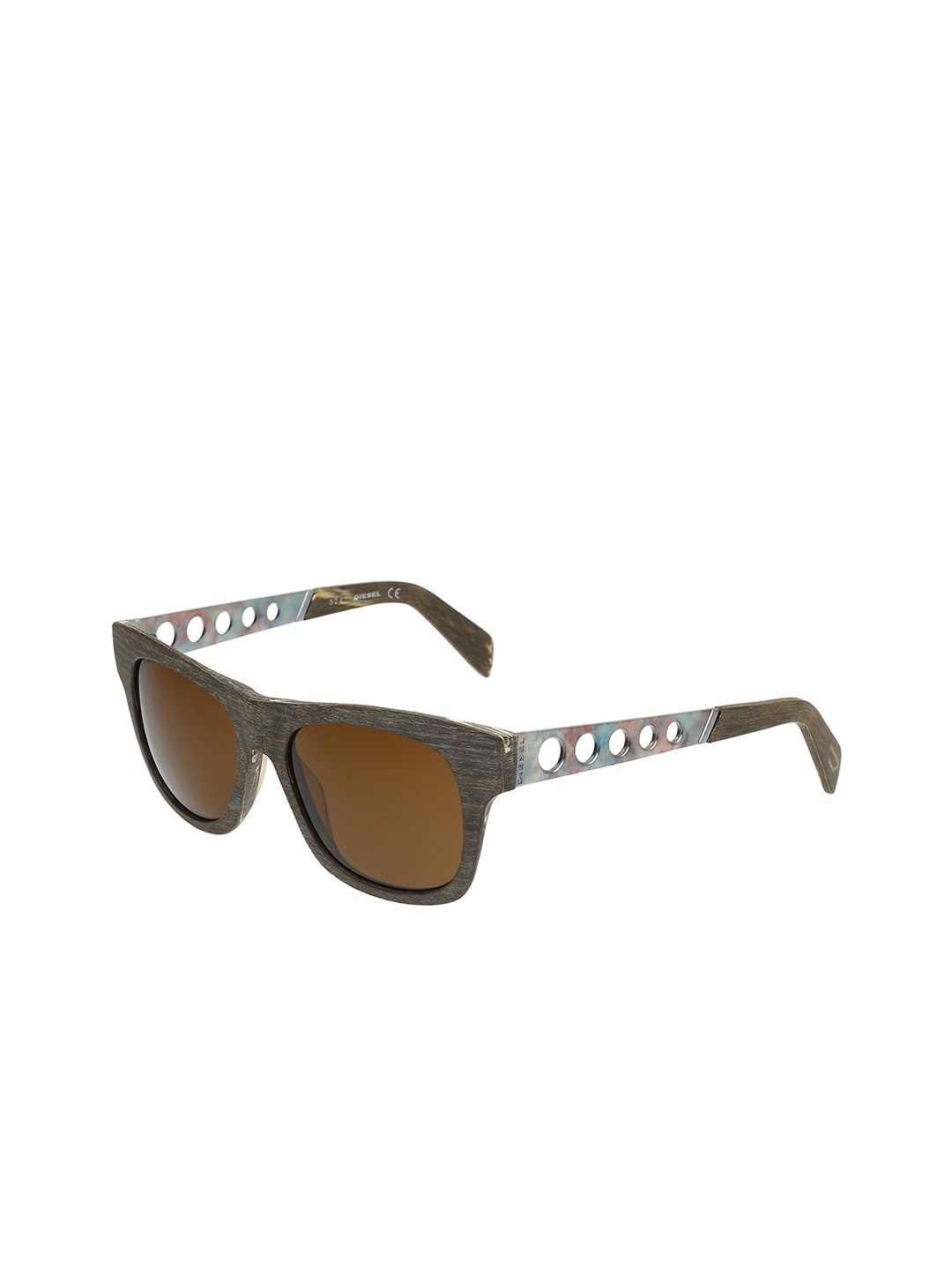 DIESEL Unisex Square Sunglasses with UV Protected Lens- DL0131 47E 53 S