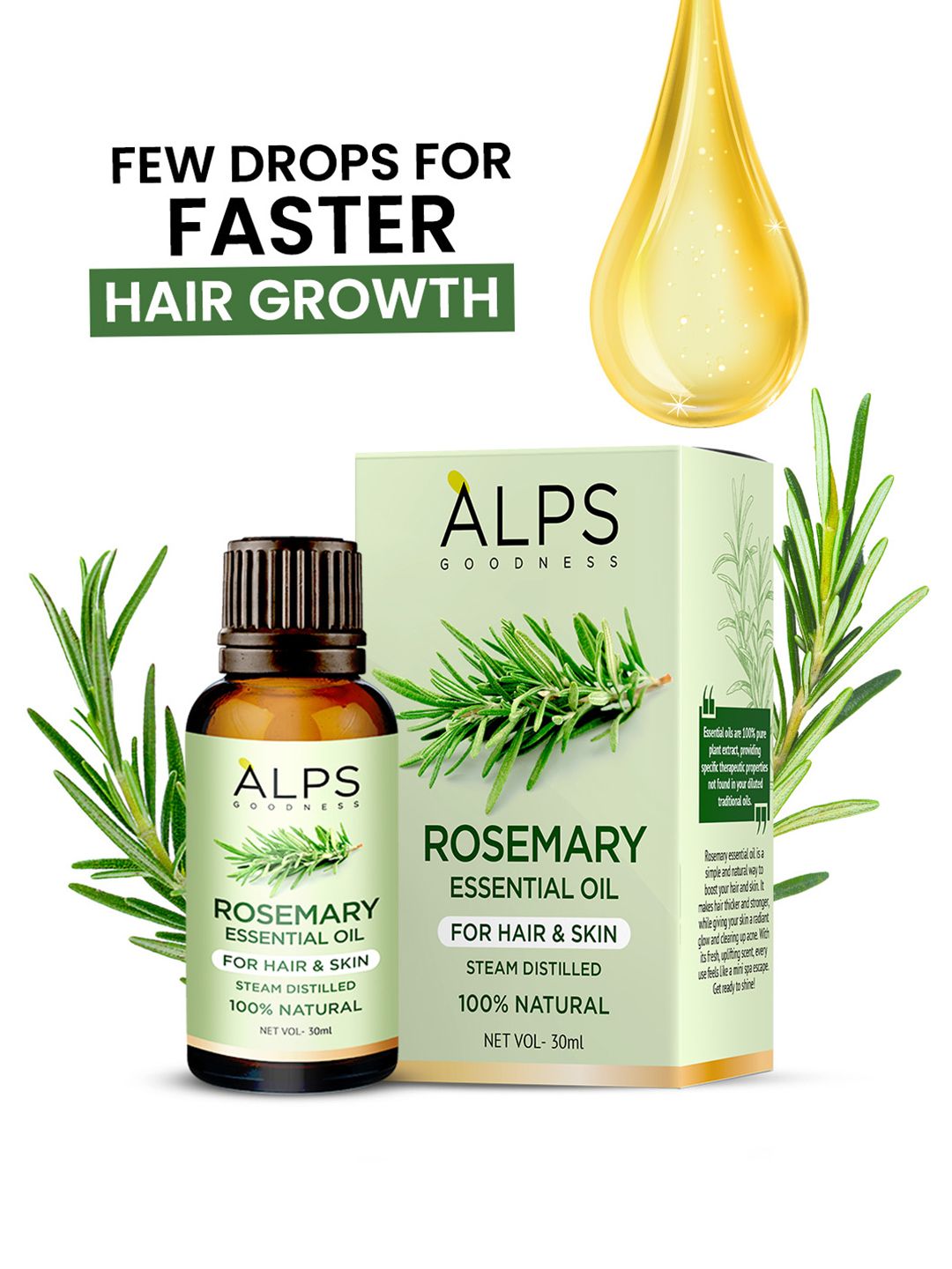 Alps Goodness Rosemary Essential Oil for Hair Growth - 30 ml