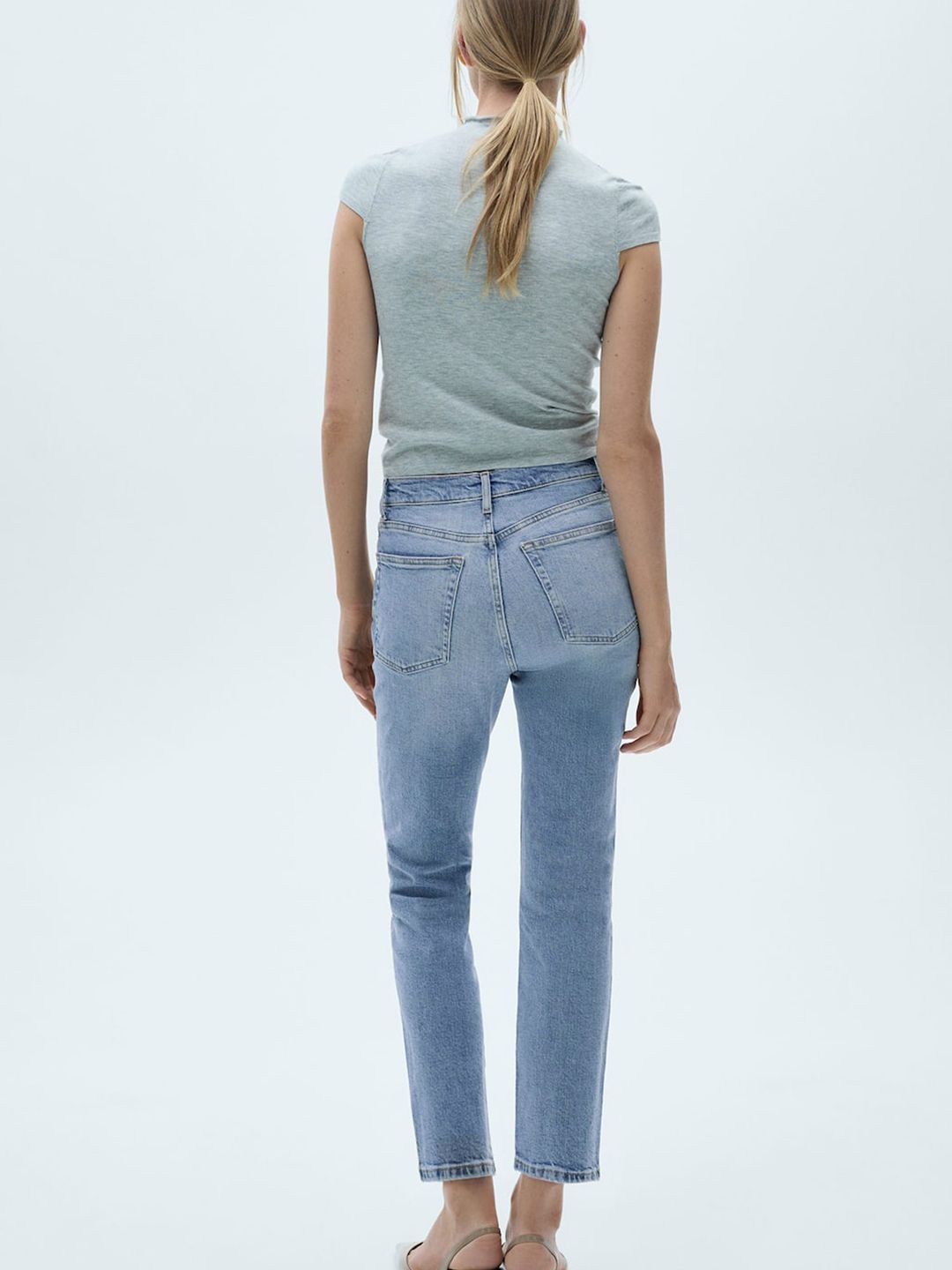 Slim Fit Light Fade Stretchable Cropped Jeans