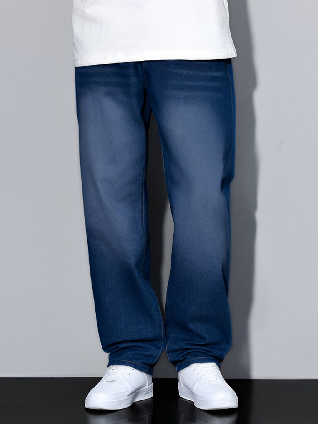 Ben Martin Men Loose Boyfriend Fit High-Rise Light Fade Stretchable Jeans