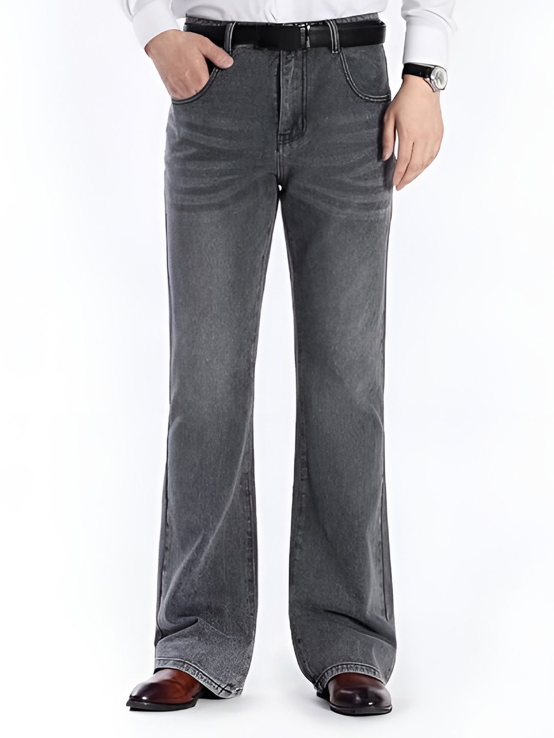 Ben Martin Men Jean Bootcut High-Rise Light Fade Stretchable Jeans
