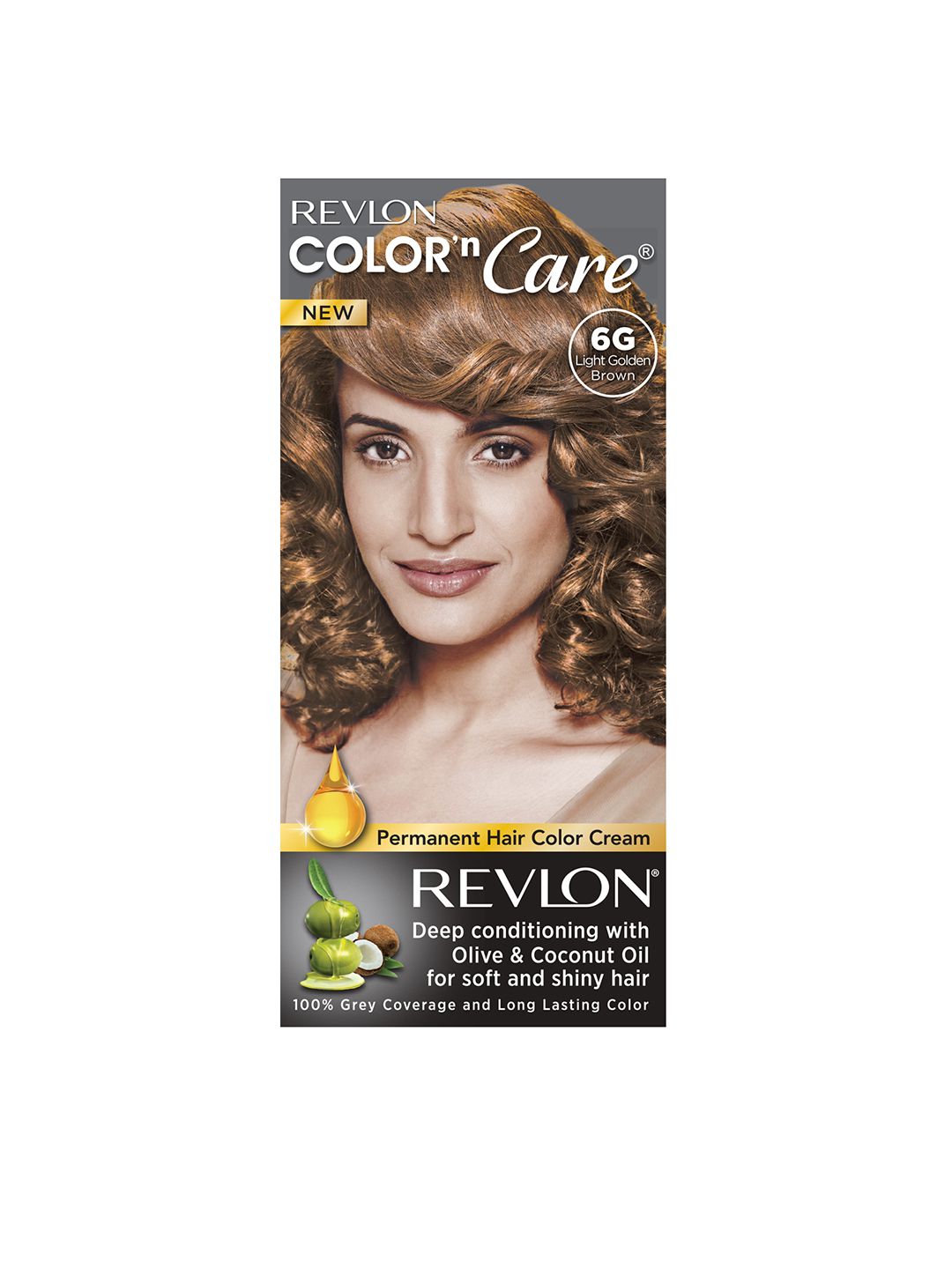 Revlon Color N Care Permanent Hair Color Cream - Light Golden Brown 6G Price in India