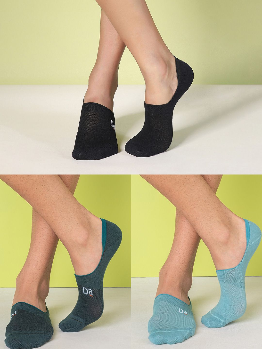 DAMENSCH Pack Of 3 Unisex Shoe Liner Socks