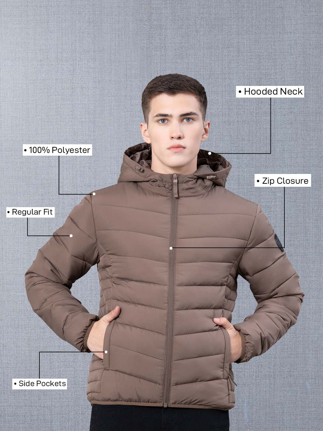 Buy Red Tape Men Solid Hood Padded Jacket - Jackets for Men