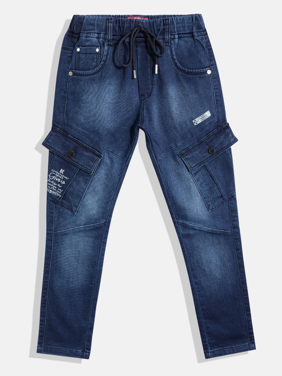 Monte Carlo Boys Jogger-fashion Printed Jeans