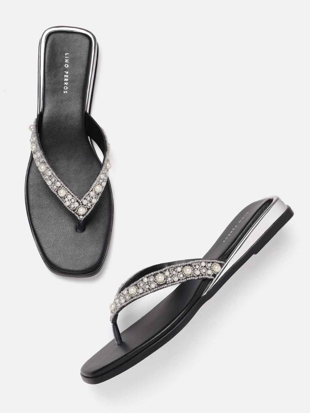 Lino Perros Lino Perros Women Embellished Open Toe Flats