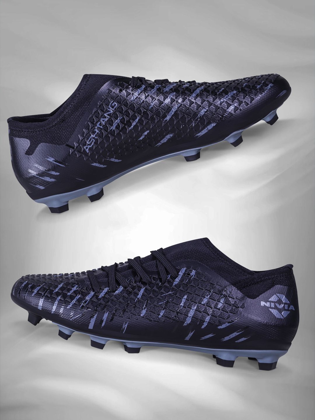 NIVIA Ashtang 2.0 Football Studs with TPU Sole For Superior Grip for Grassy Surfaces