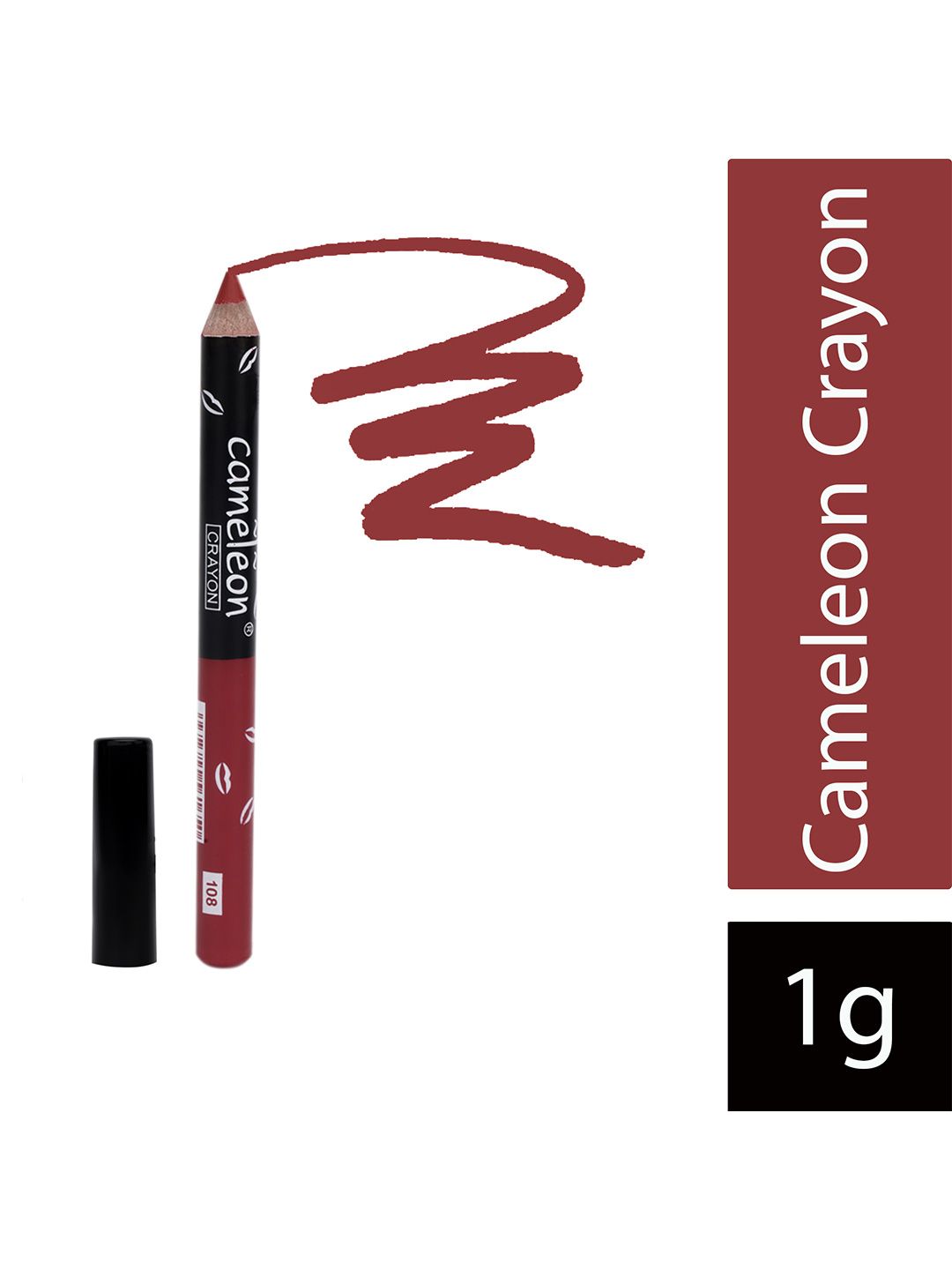 Cameleon Crayon Long Lasting Lipstick Pencil - 1 g - Plum 108
